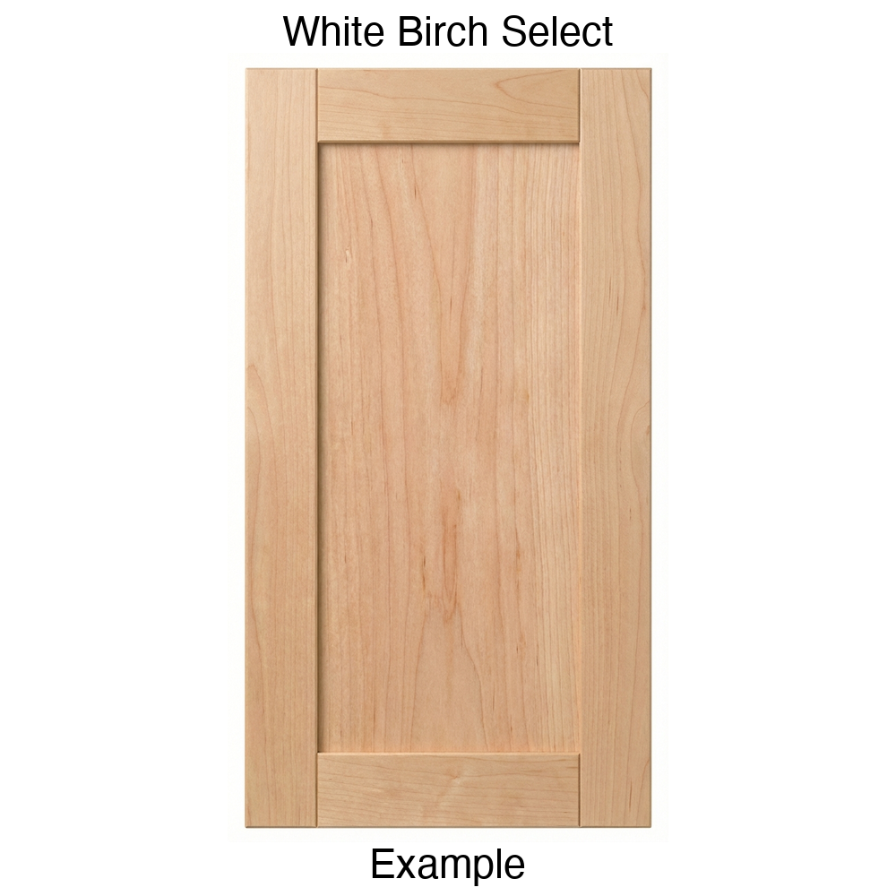 Indiana Recessed Panel Cabinet Door in White Birch Select
