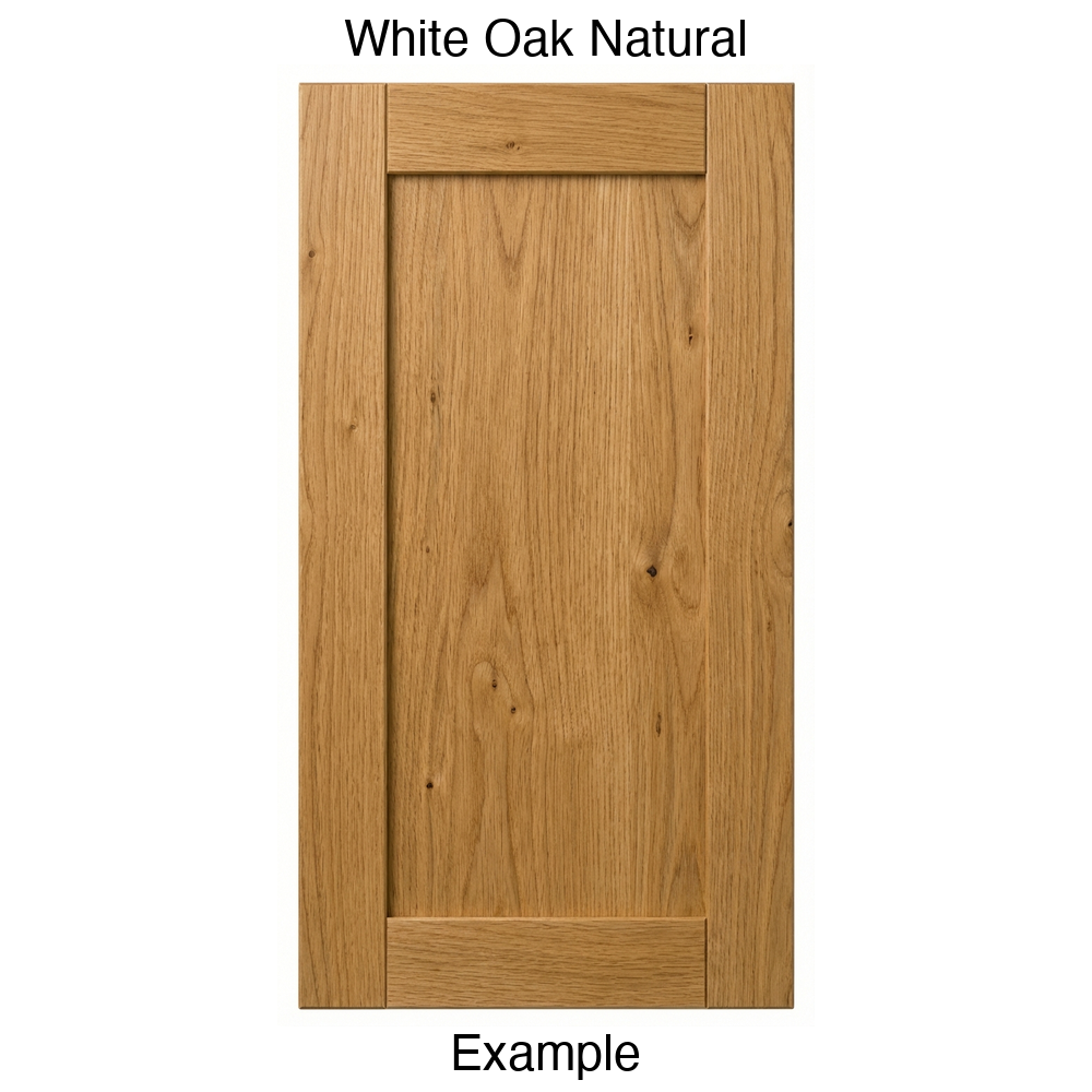 Indiana Recessed Panel Cabinet Door in White Oak Natural