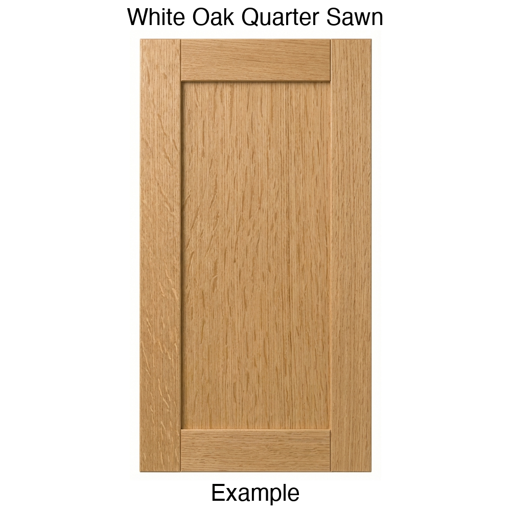 Indiana Recessed Panel Cabinet Door in White Oak Quarter Sawn