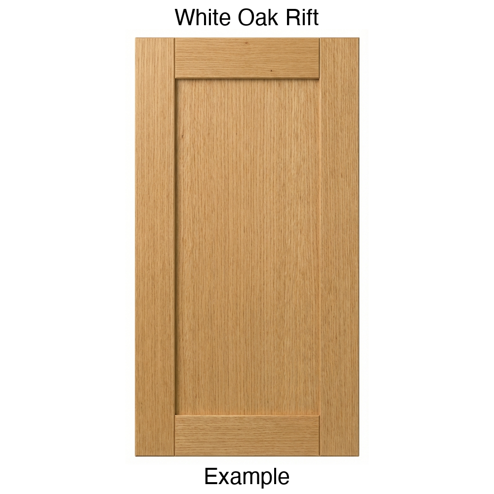 Indiana Recessed Panel Cabinet Door in White Oak Rift