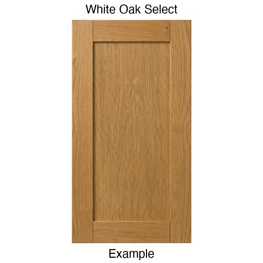 Indiana Recessed Panel Cabinet Door in White Oak Select
