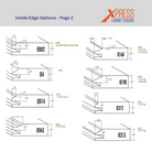 Custom cabinet door inside edge options