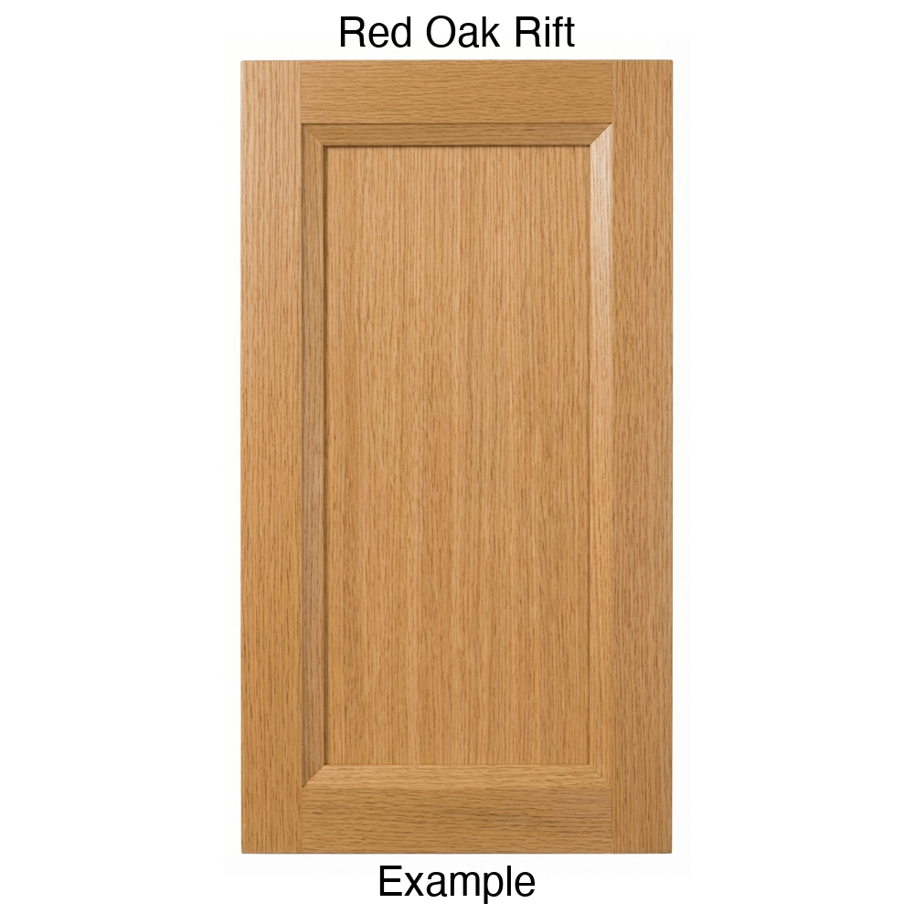 Isabella Recessed Panel Cabinet Door in Red Oak Rift