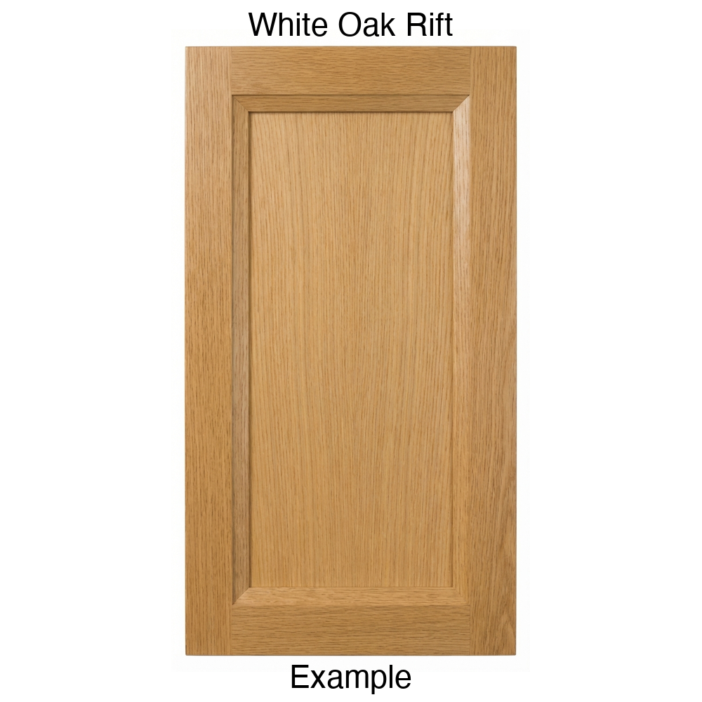 Isabella Recessed Panel Cabinet Door in White Oak Rift