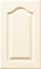 Raised panel thermofoil cabinet door with cathedral top arch
