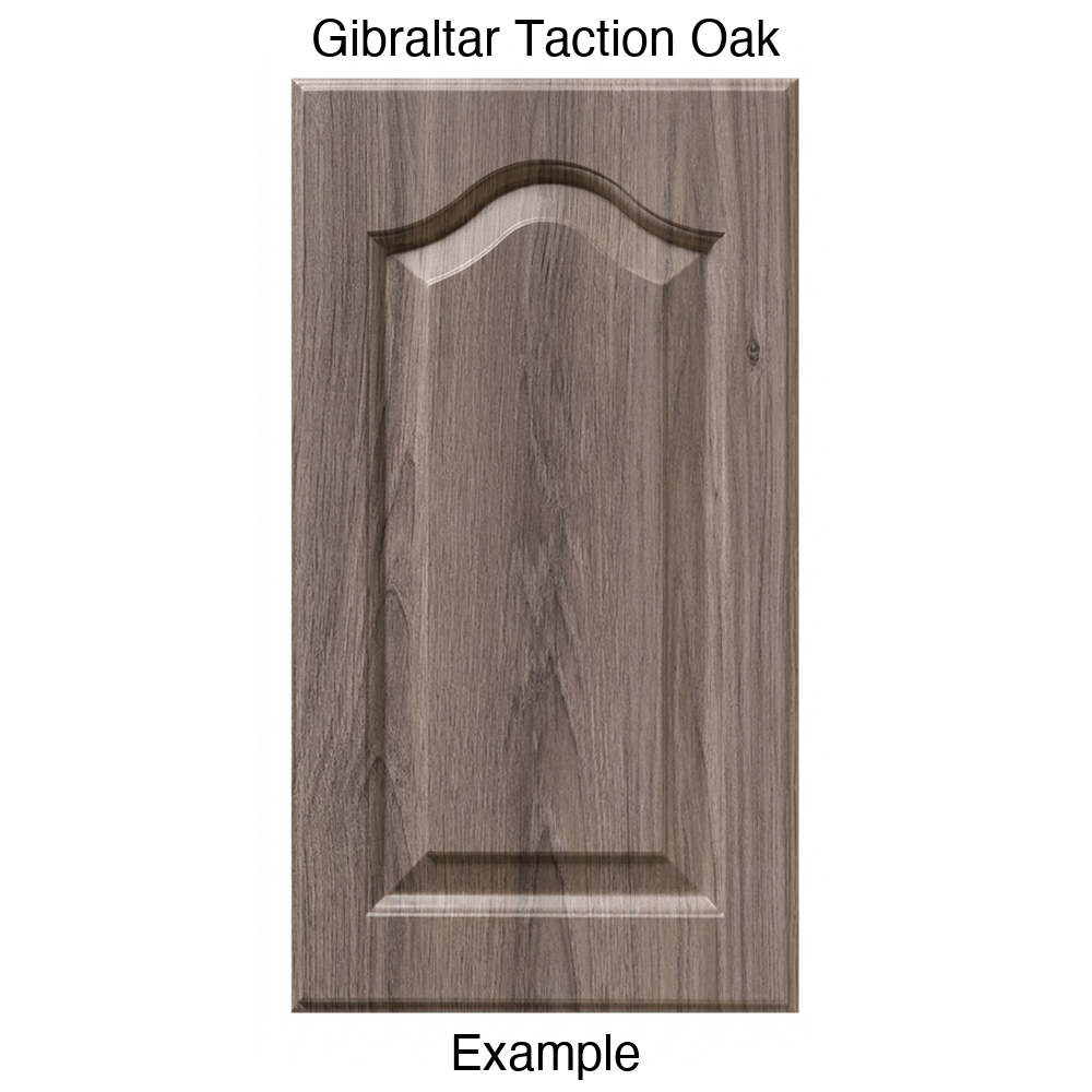 JL7 Cathedral Raised Panel Thermofoil Cabinet Door (Liberty Style) in Gibraltar Taction Oak