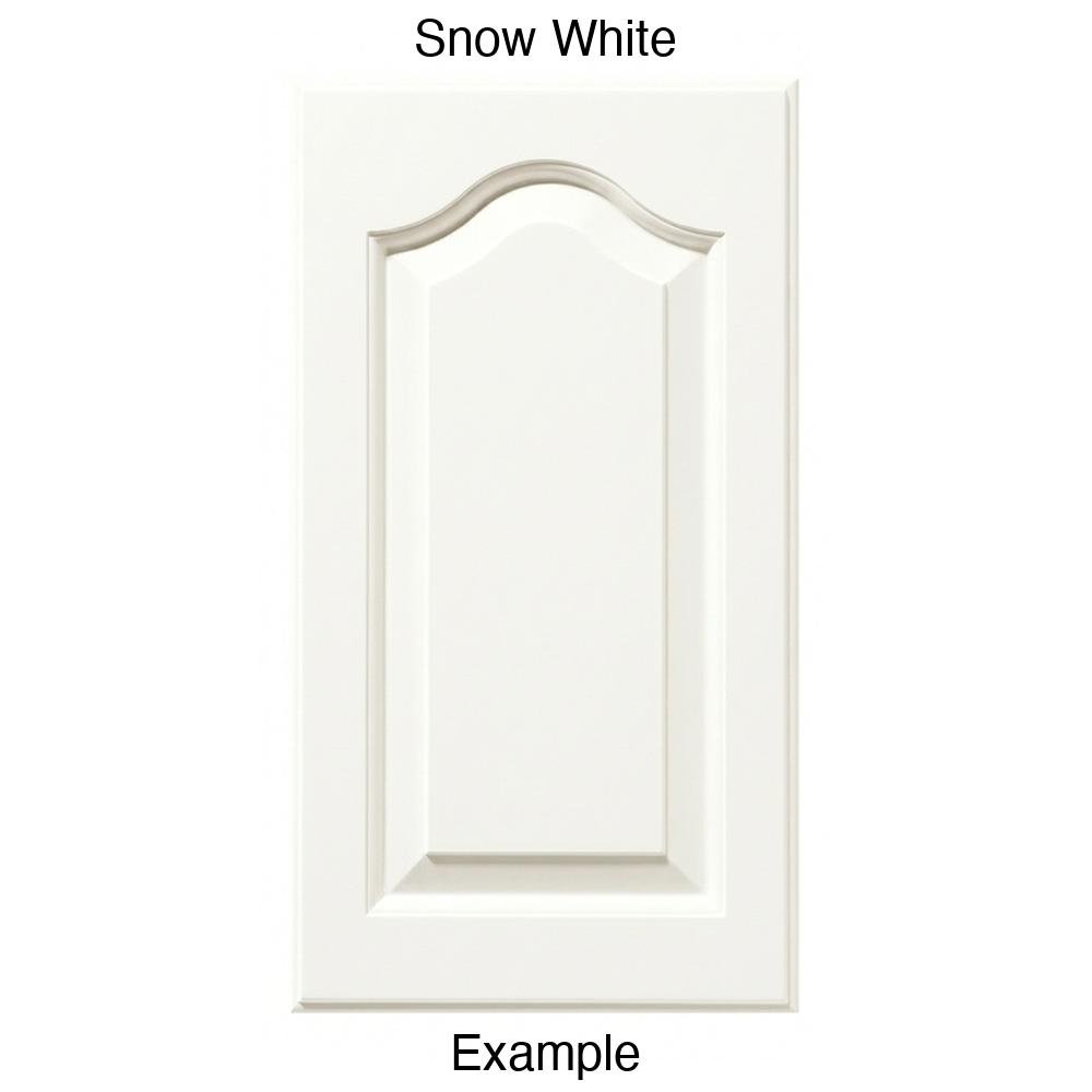 JL7 Cathedral Raised Panel Thermofoil Cabinet Door (Liberty Style) in Snow White