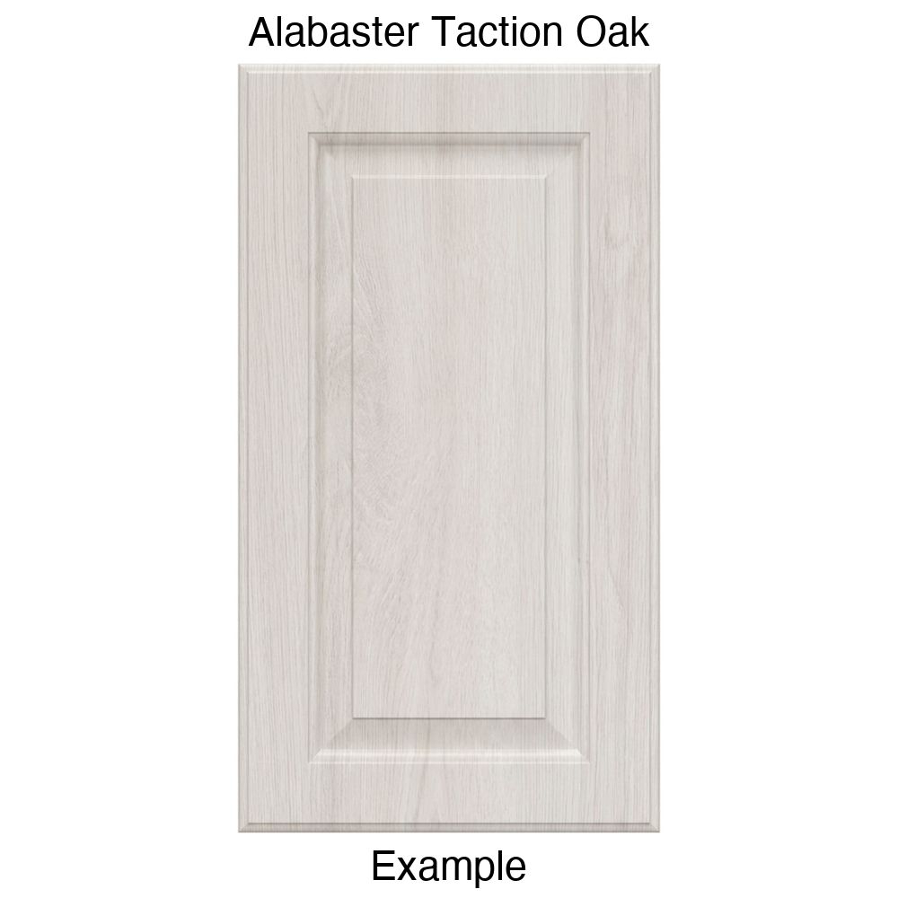 JR7 Raised Panel Thermofoil Cabinet Door (Revere Style) in Alabaster Taction Oak