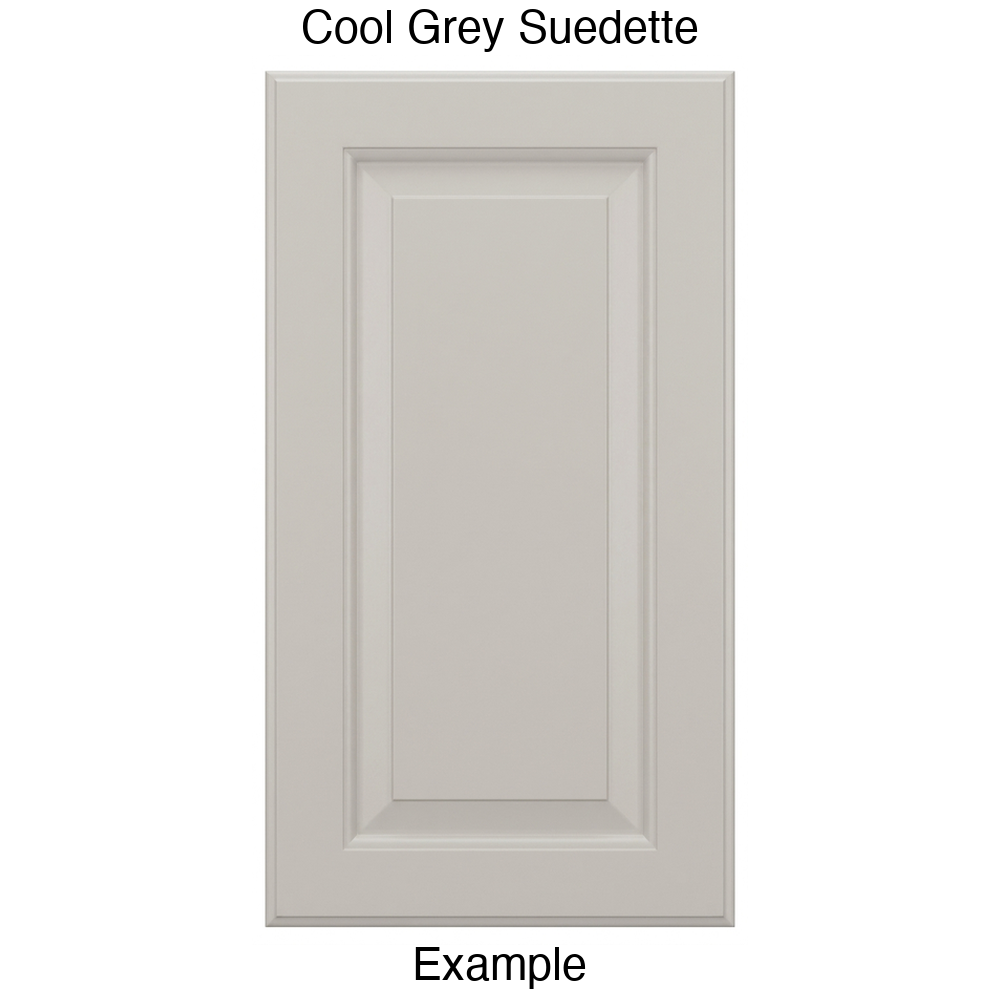 JR7 Raised Panel Thermofoil Cabinet Door (Revere Style) in Cool Grey Suedette