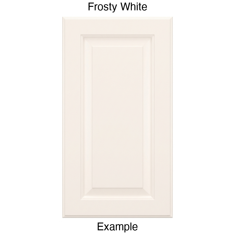 JR7 Raised Panel Thermofoil Cabinet Door (Revere Style) in Frosty White