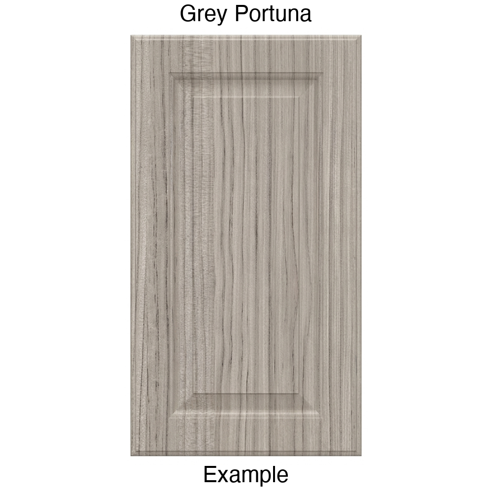 JR7 Raised Panel Thermofoil Cabinet Door (Revere Style) in Grey Portuna