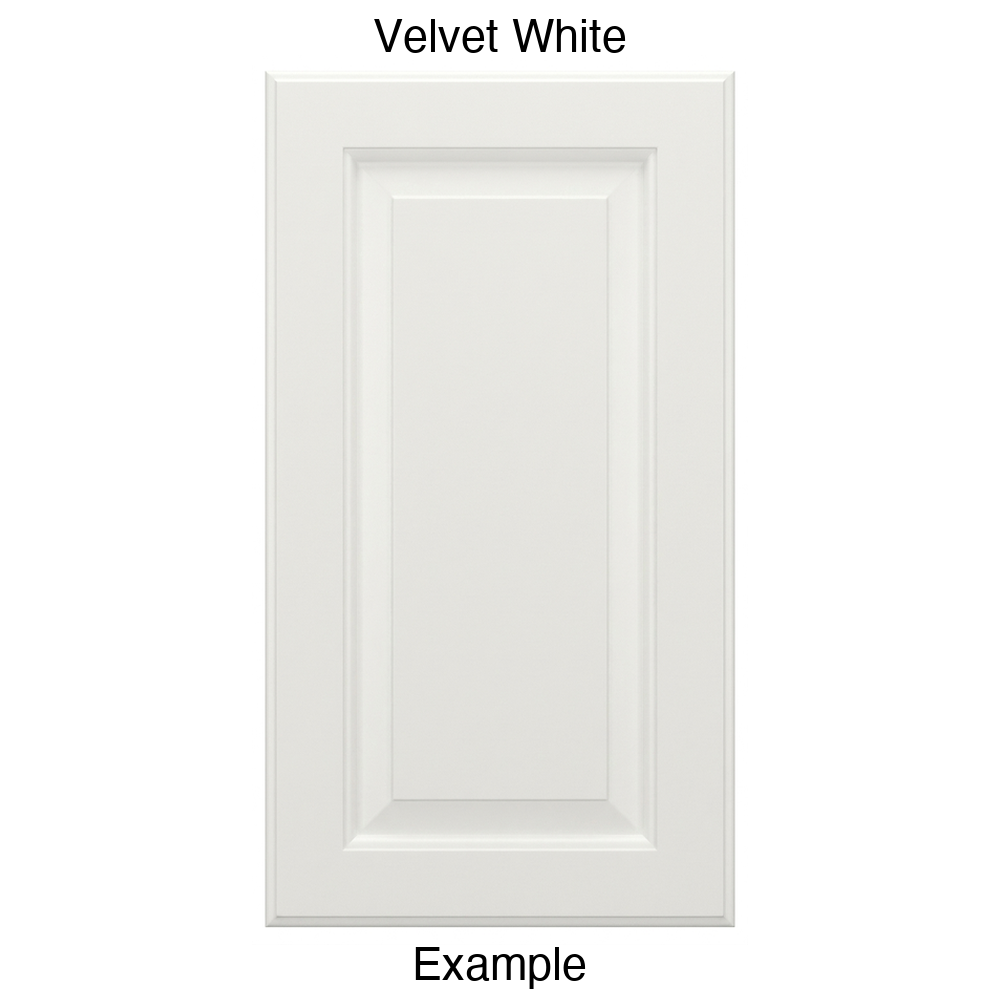 JR7 Raised Panel Thermofoil Cabinet Door (Revere Style) in Velvet White