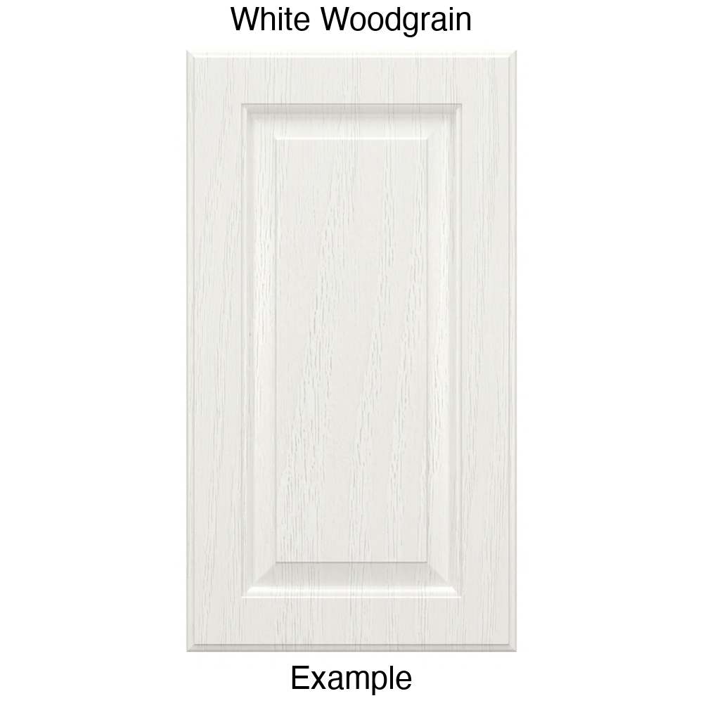 JR7 Raised Panel Thermofoil Cabinet Door (Revere Style) in White Woodgrain