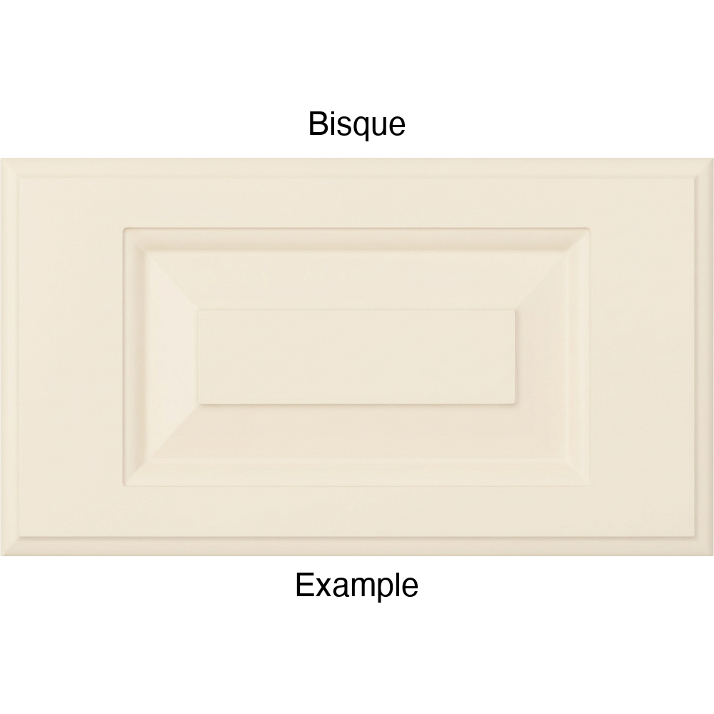 JR7 Thermofoil Drawer Front (Revere Style), Routed, in Bisque