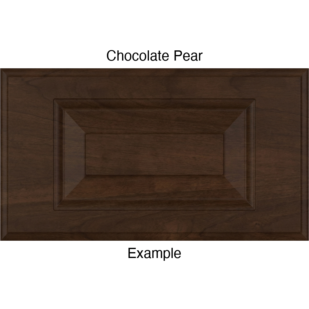 JR7 Thermofoil Drawer Front (Revere Style), Routed, in Chocolate Pear