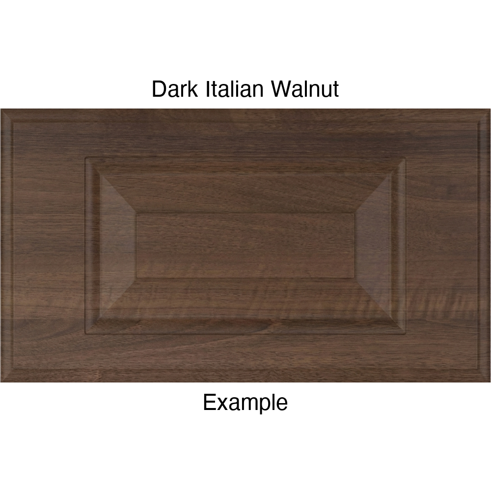 JR7 Thermofoil Drawer Front (Revere Style), Routed, in Dark Italian Walnut