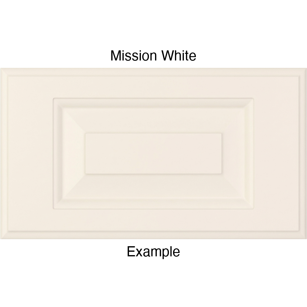 JR7 Thermofoil Drawer Front (Revere Style), Routed, in Mission White