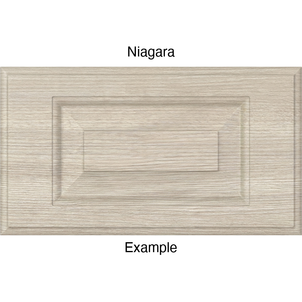 JR7 Thermofoil Drawer Front (Revere Style), Routed, in Niagara