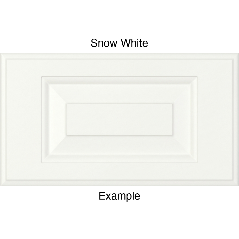 JR7 Thermofoil Drawer Front (Revere Style), Routed, in Snow White