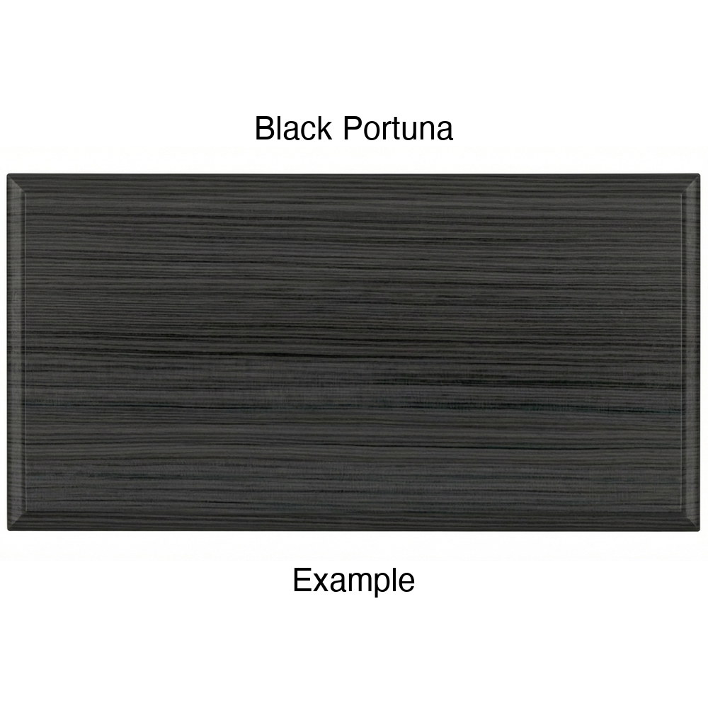 JR7 Thermofoil Drawer Front (Revere Style), Solid, in Black Portuna