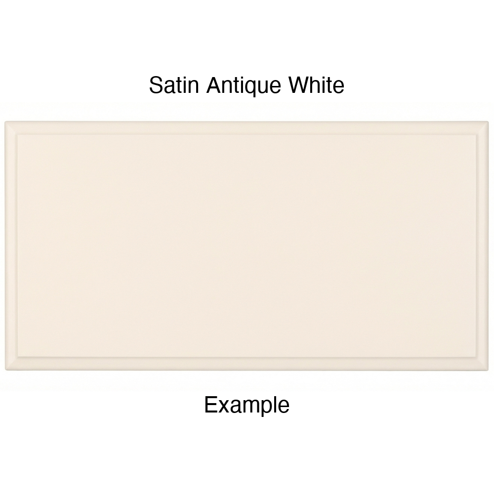 JR7 Thermofoil Drawer Front (Revere Style), Solid, in Satin Antique White