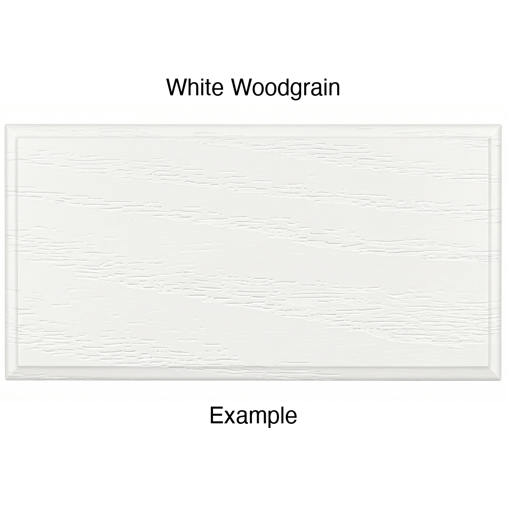 JR7 Thermofoil Drawer Front (Revere Style), Solid, in White Woodgrain