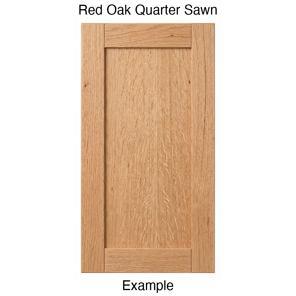 Jasper Recessed Panel Cabinet Door in Red Oak Quarter Sawn