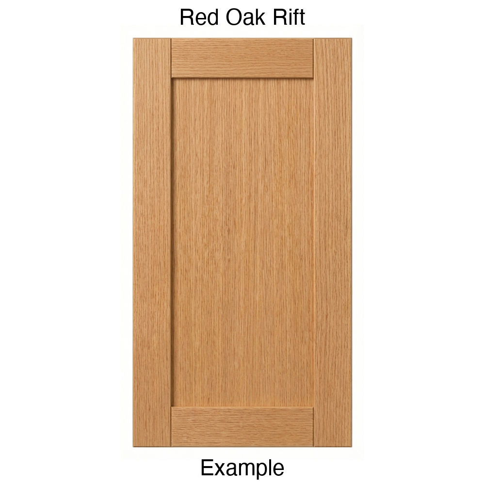 Jasper Recessed Panel Cabinet Door in Red Oak Rift