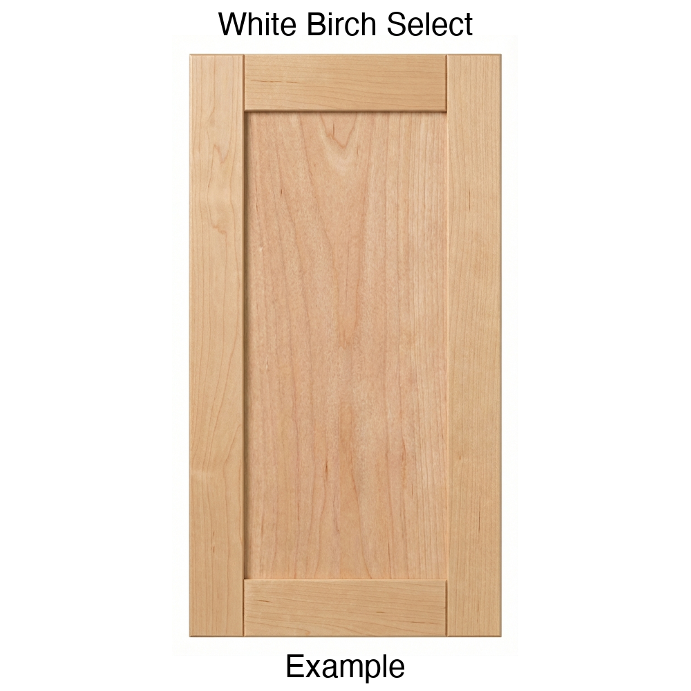 Jasper Recessed Panel Cabinet Door in White Birch Select