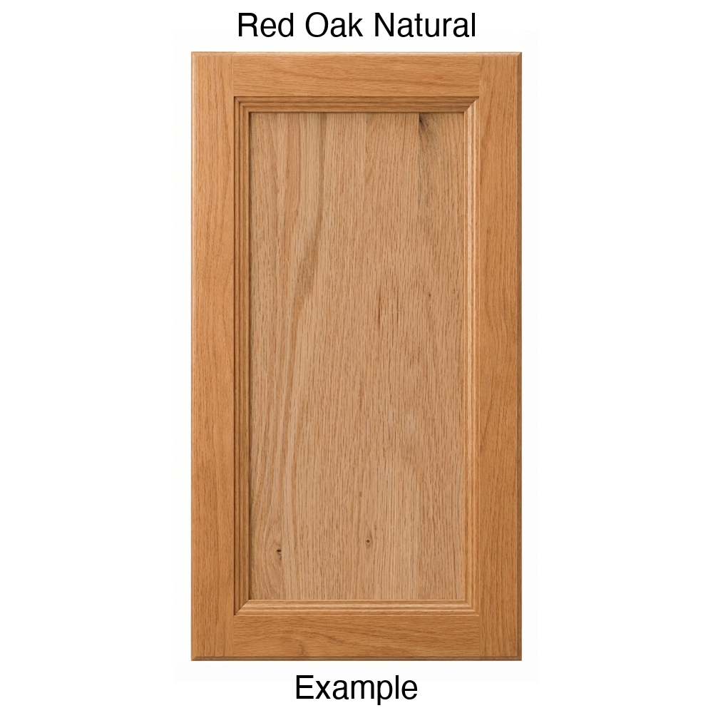 Josephine Recessed Panel Cabinet Door in Red Oak Natural