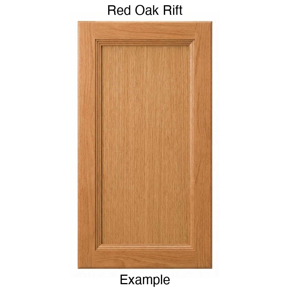 Josephine Recessed Panel Cabinet Door in Red Oak Rift