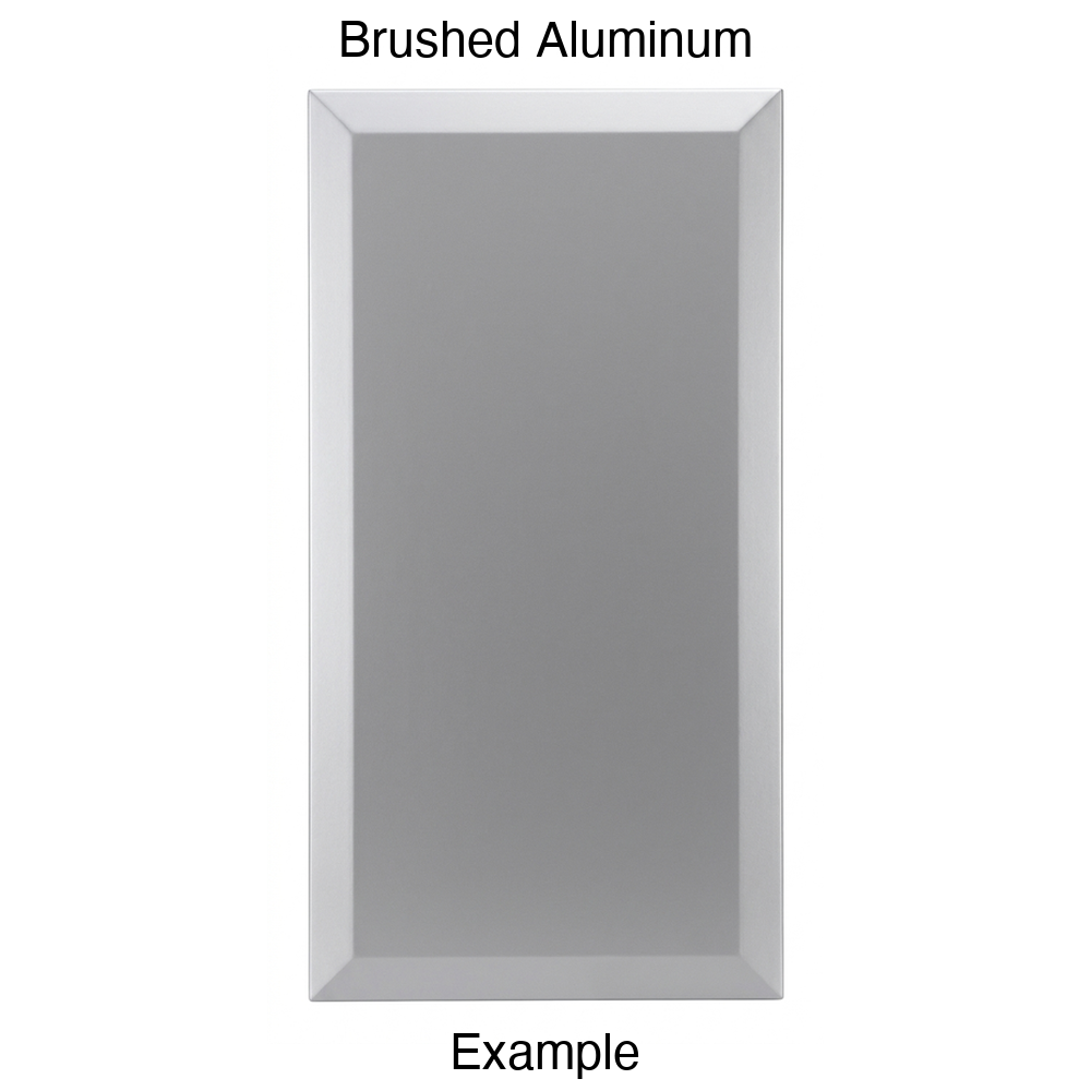 KB732 Slab Thermofoil Cabinet Door in Brushed Aluminum