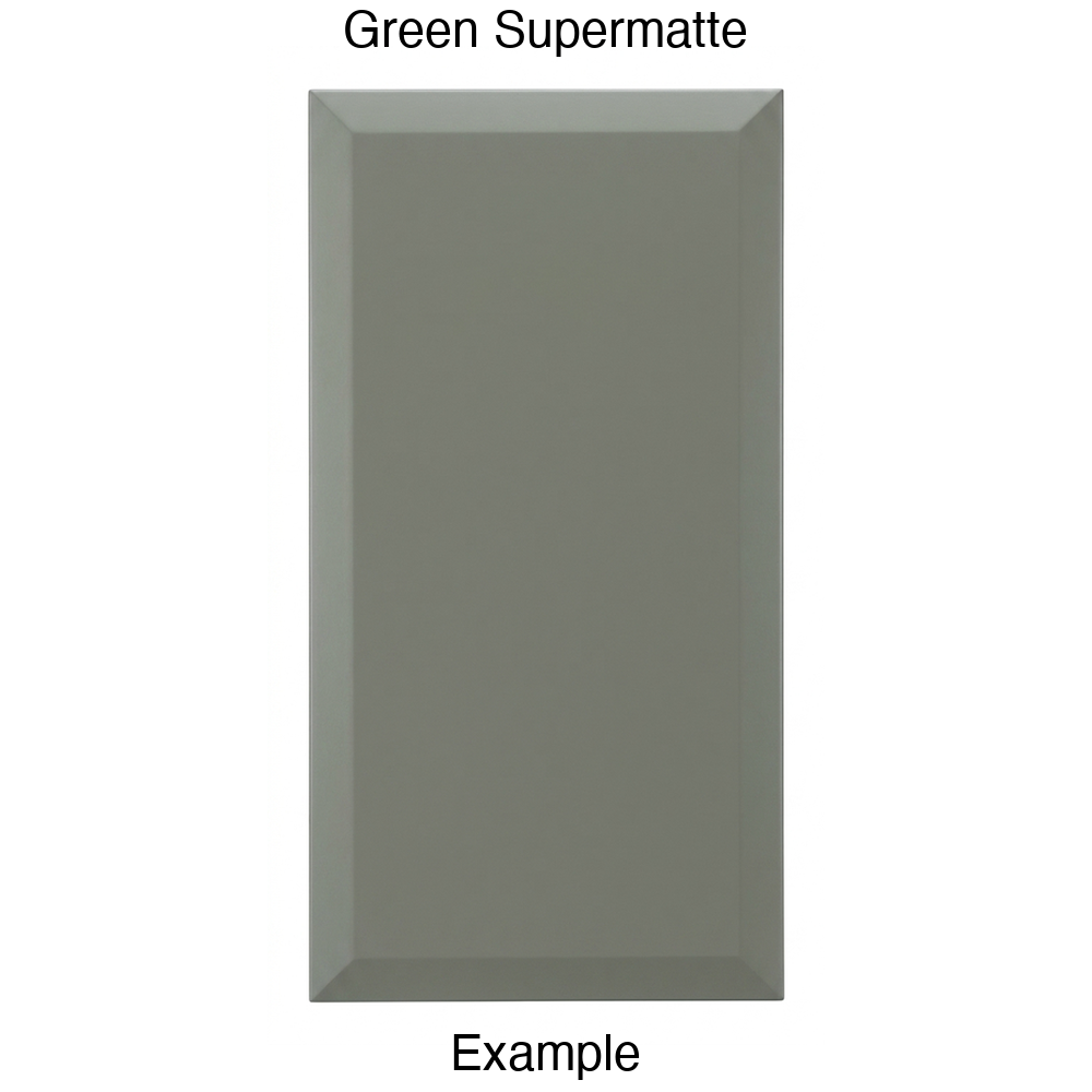 KB732 Slab Thermofoil Cabinet Door in Green Supermatte