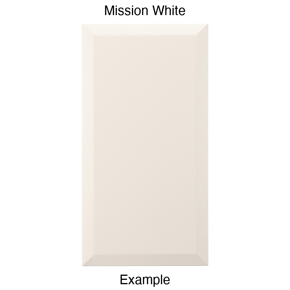 KB732 Slab Thermofoil Cabinet Door in Mission White