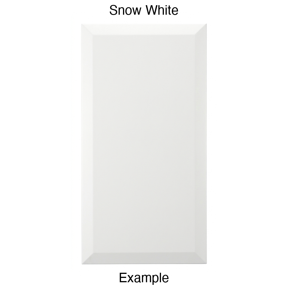 KB732 Slab Thermofoil Cabinet Door in Snow White
