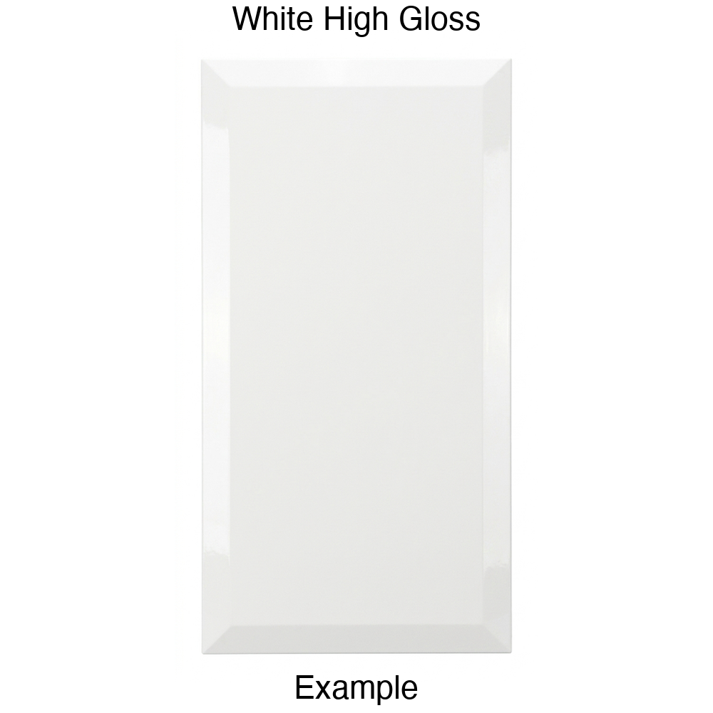 KB732 Slab Thermofoil Cabinet Door in White High Gloss