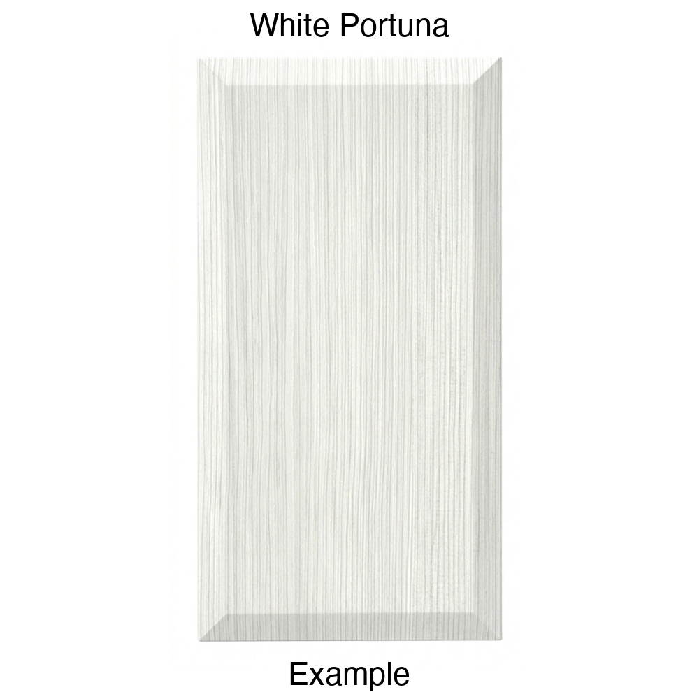 KB732 Slab Thermofoil Cabinet Door in White Portuna