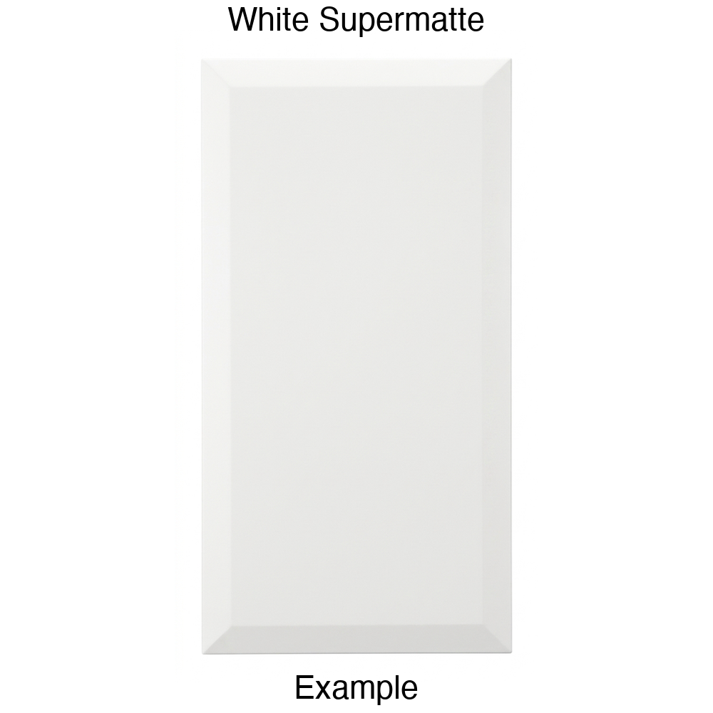 KB732 Slab Thermofoil Cabinet Door in White Supermatte