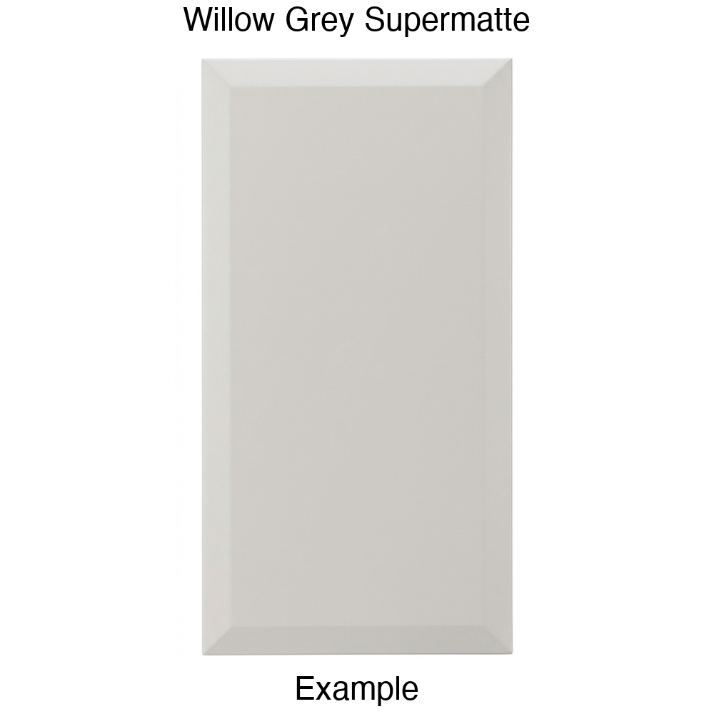 KB732 Slab Thermofoil Cabinet Door in Willow Grey Supermatte