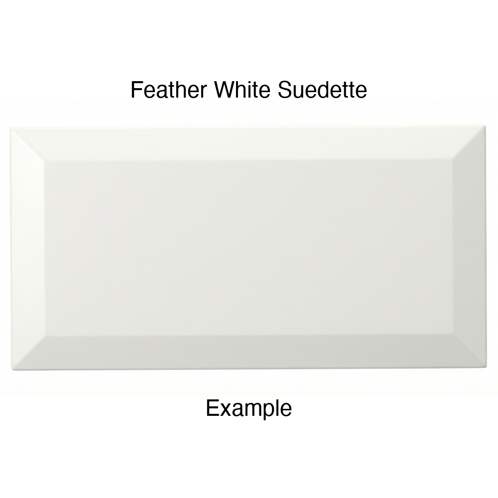 KB732 Thermofoil Drawer Front in Feather White Suedette