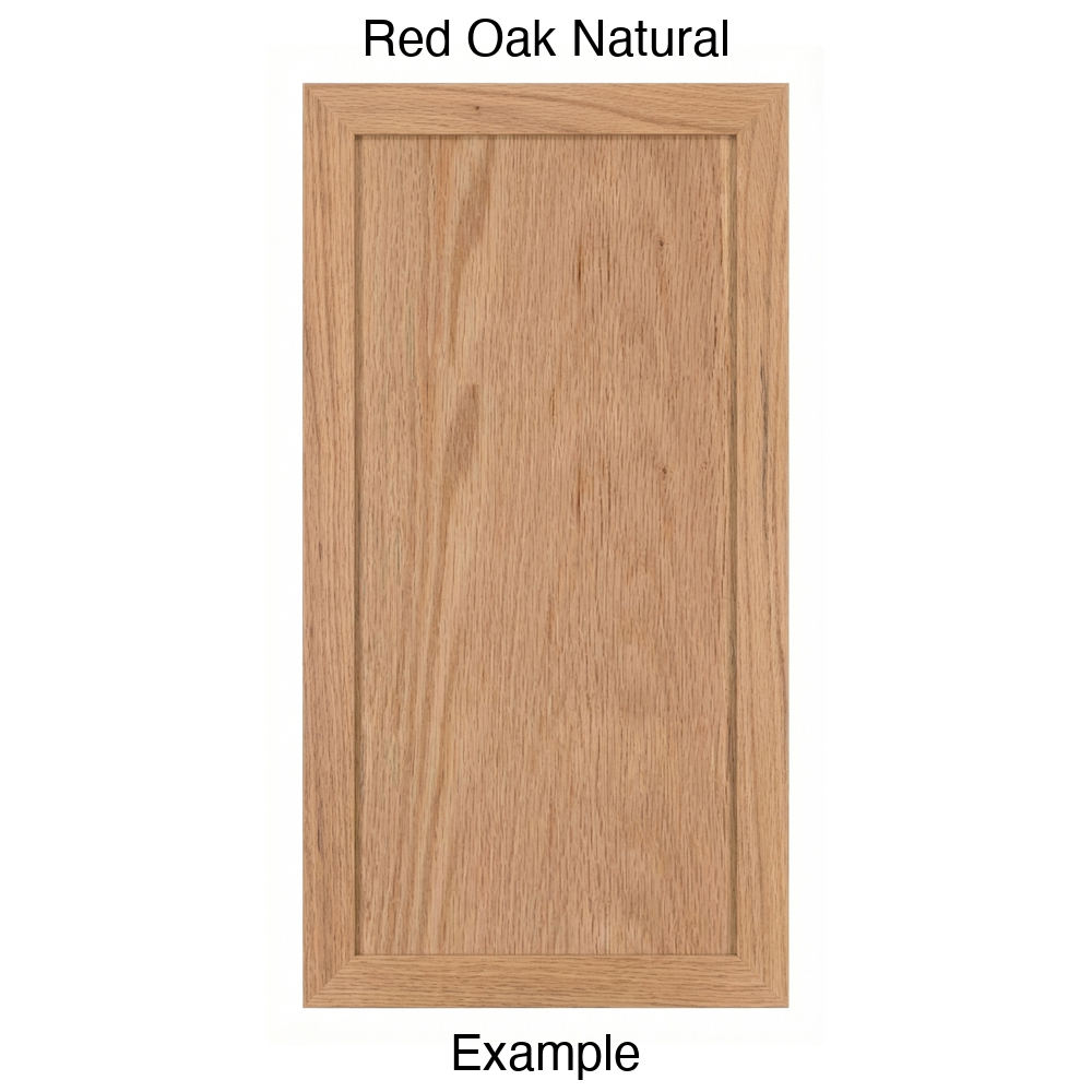 Kennedy Recessed Panel Cabinet Door in Red Oak Natural