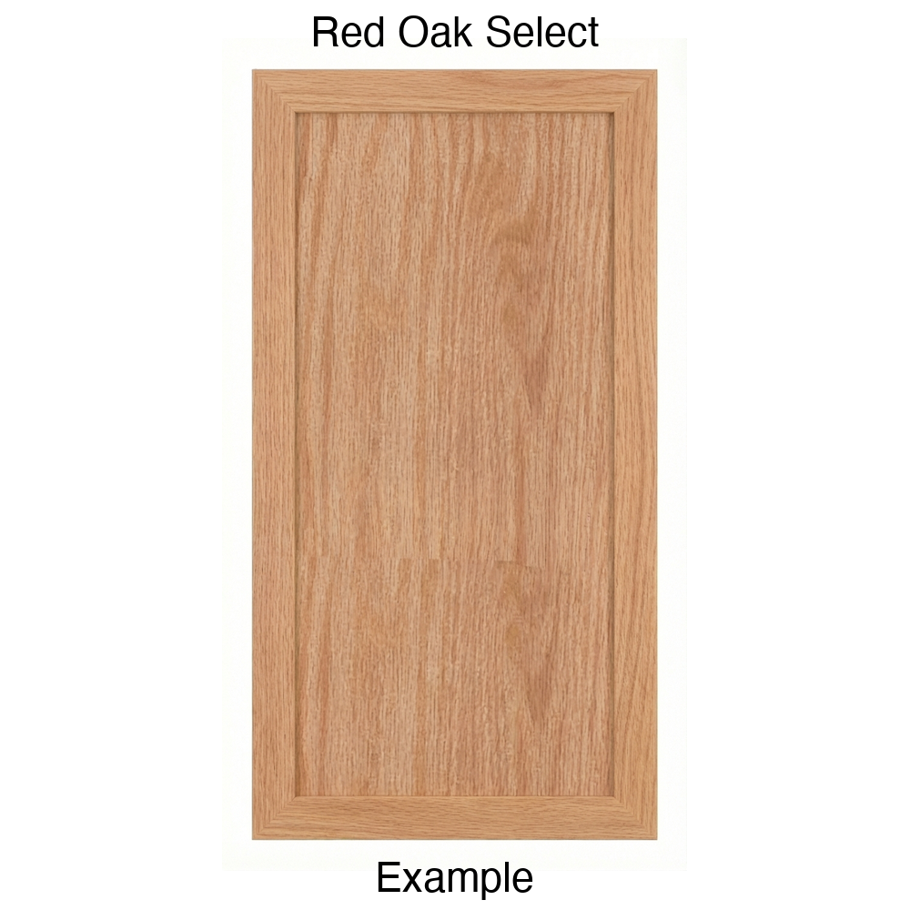 Kennedy Recessed Panel Cabinet Door in Red Oak Select