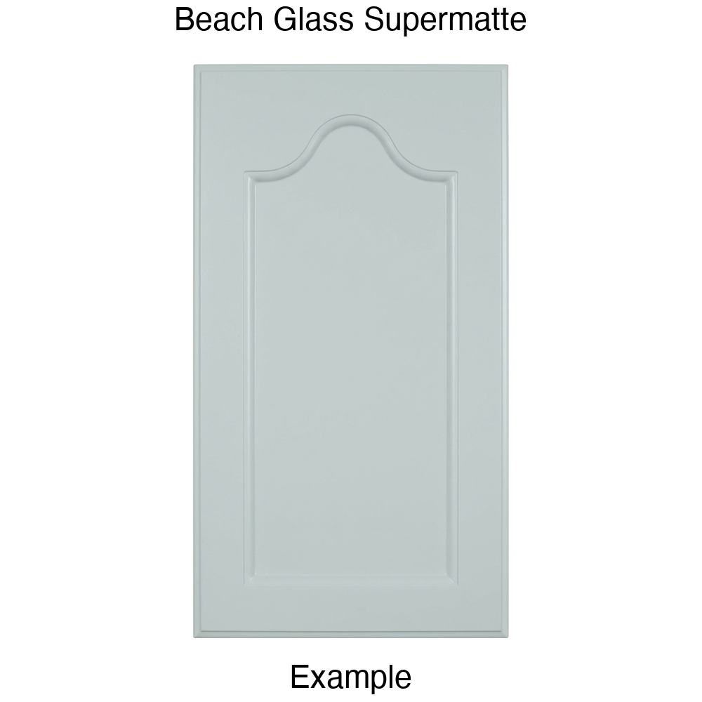 LR981 Cathedral Recessed Panel Thermofoil Cabinet Door (Mission Style) in Beach Glass Supermatte
