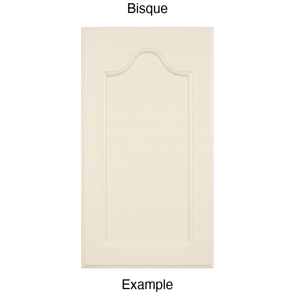 LR981 Cathedral Recessed Panel Thermofoil Cabinet Door (Mission Style) in Bisque