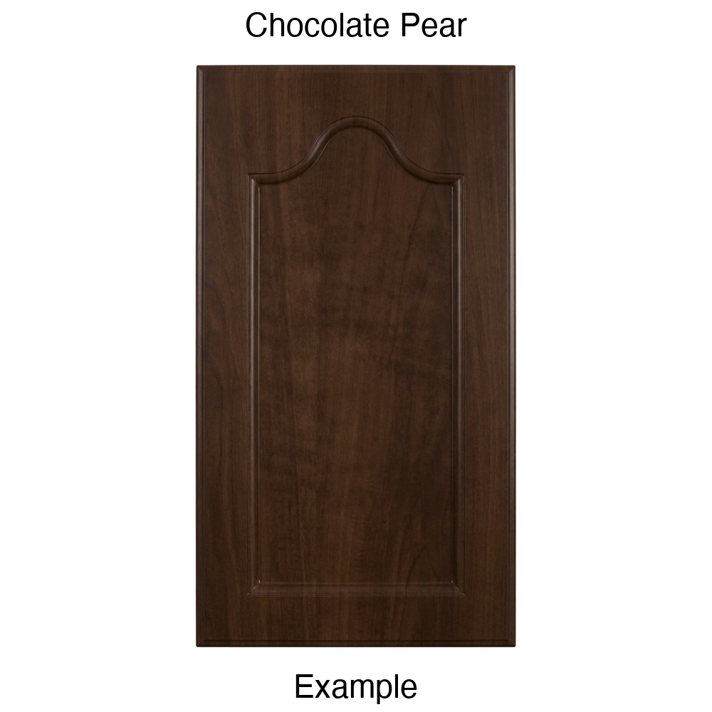 LR981 Cathedral Recessed Panel Thermofoil Cabinet Door (Mission Style) in Chocolate Pear