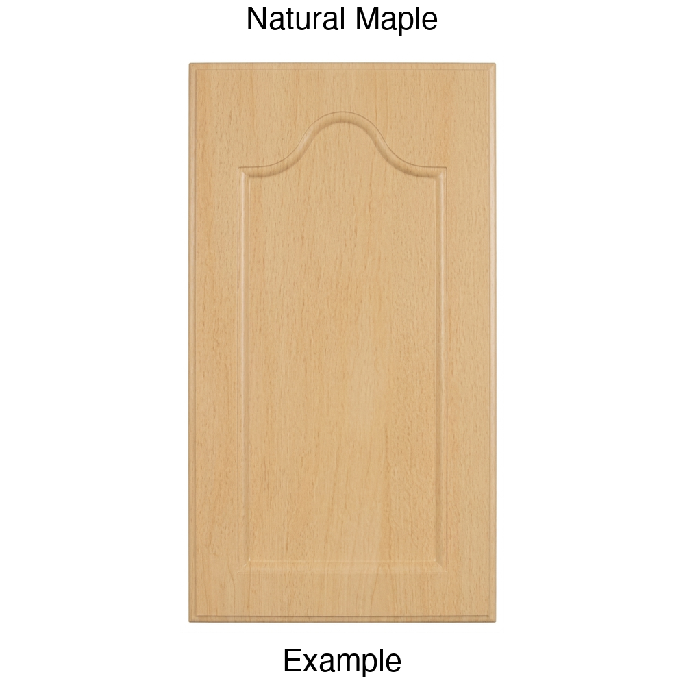 LR981 Cathedral Recessed Panel Thermofoil Cabinet Door (Mission Style) in Natural Maple