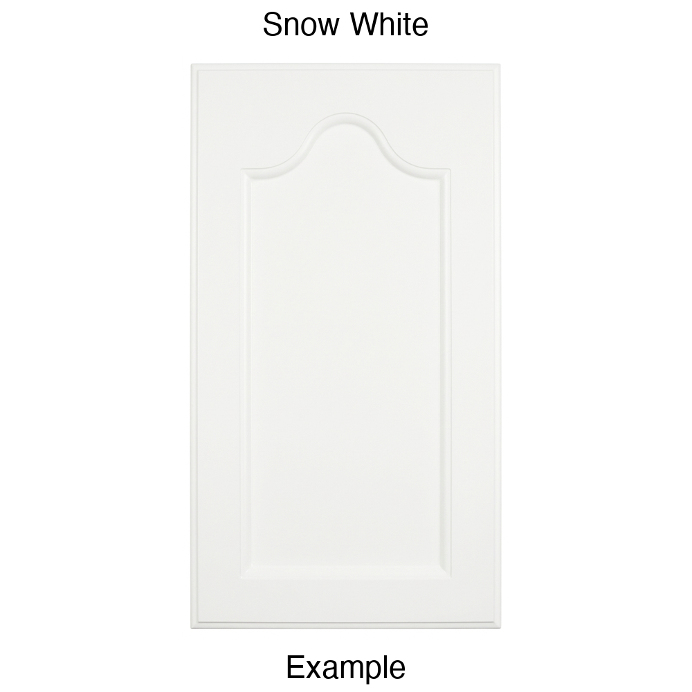 LR981 Cathedral Recessed Panel Thermofoil Cabinet Door (Mission Style) in Snow White