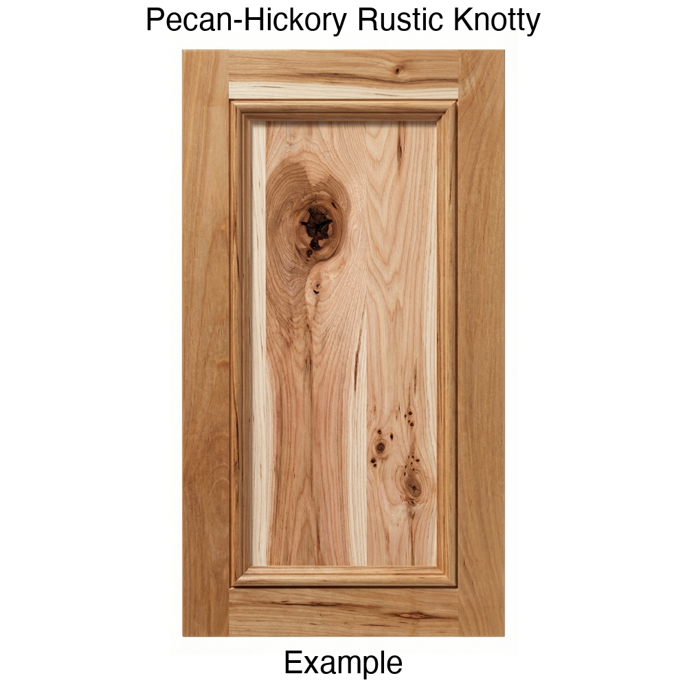 Laguna Recessed Panel Cabinet Door in Pecan-Hickory Rustic Knotty