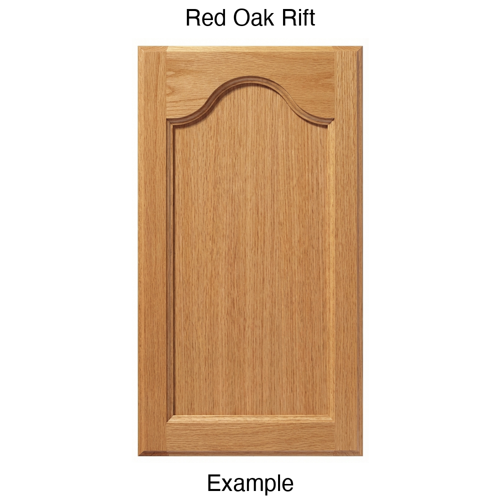 Mission Cathedral Recessed Panel Cabinet Door in Red Oak Rift