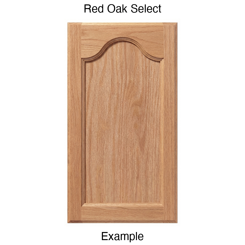 Mission Cathedral Recessed Panel Cabinet Door in Red Oak Select